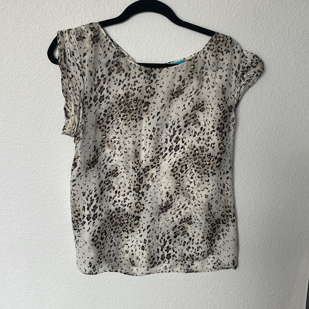 Alice and Olivia cheetah blouse